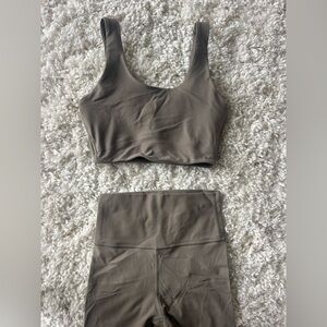Women’s All In Motion by Target leggings and sports bra size XS - TAUPE color